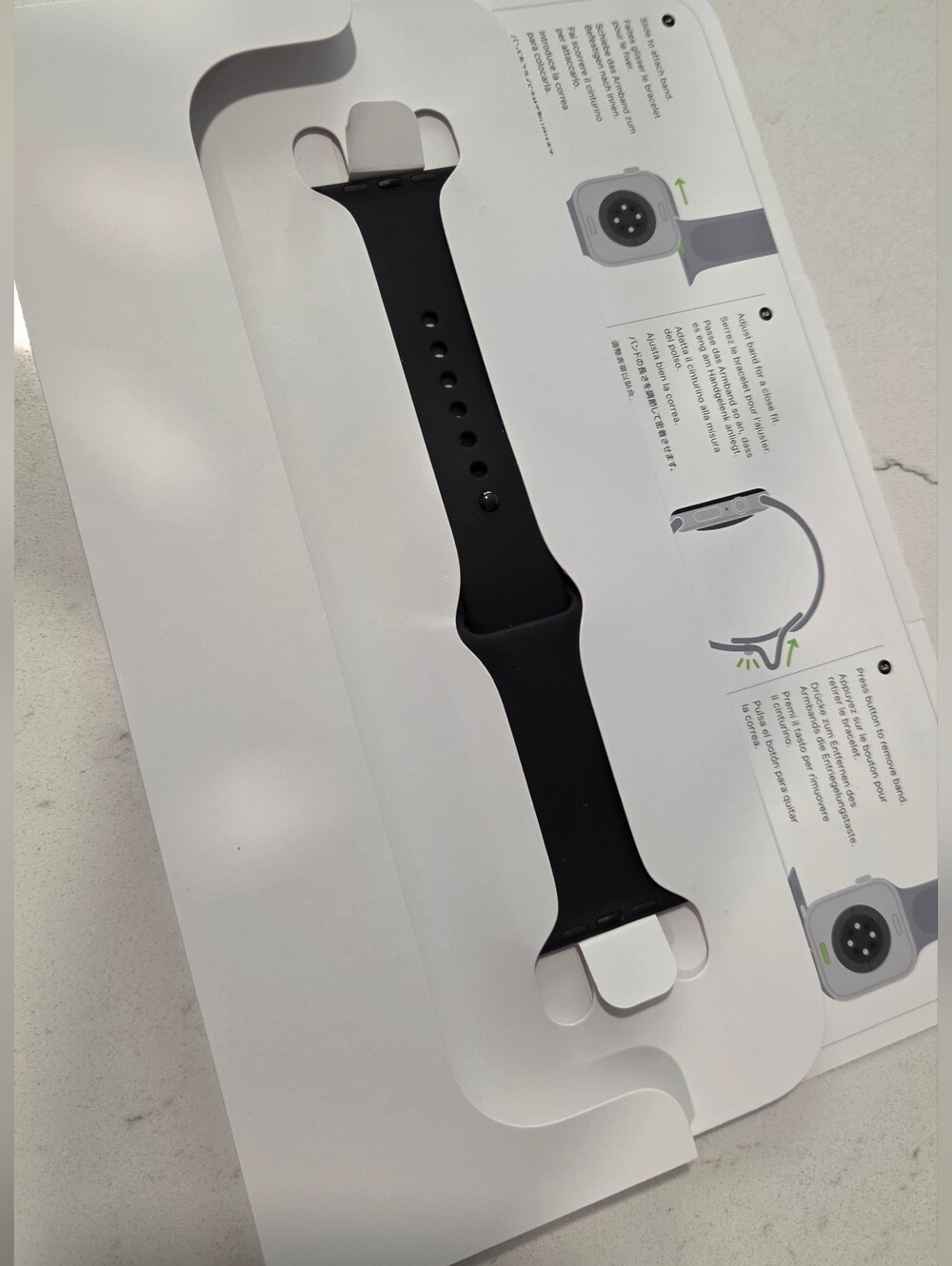 Apple Watch Band - Black Silicone Smartwatch Sport Band